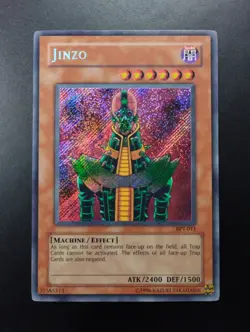 YUGIOH 2003 | JINZO | BPT-011 | PROMO | SECRET RARE | VG - EXCELLENT - Image 1