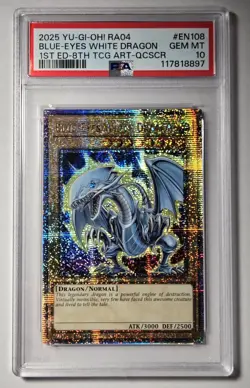 2025 YU-GI-OH! Blue Eyes White Dragon RA04-EN108 QCR PSA 10 QCSR - Image 1