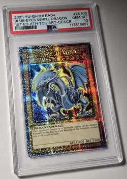 2025 YU-GI-OH! Blue Eyes White Dragon RA04-EN108 QCR PSA 10 QCSR - Image 2