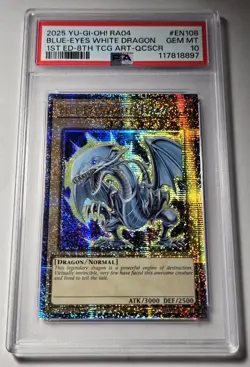 2025 YU-GI-OH! Blue Eyes White Dragon RA04-EN108 QCR PSA 10 QCSR - Image 4