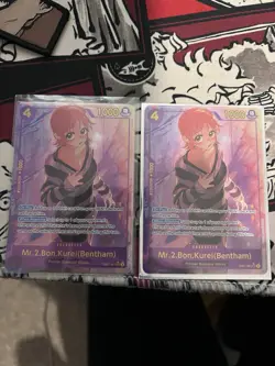 EB01-061 Mr.2.Bon.Kurei(Bentham) Secret Rare Alt Art English One Piece TCG x2 - Image 1