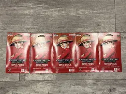 One Piece OP-13 CARRYING ON HIS WILL Sleeved Booster Packs Lot Of 5 NEW/SEALED - Image 1