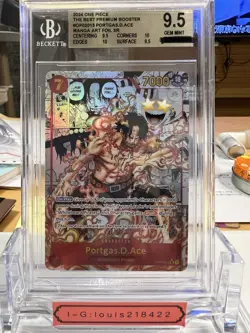 2024 ONE PIECE #OP02013 PORTGAS.D.ACE MANGA ART FOIL SR BGS 9.5(NEAR TO PSA 10) - Image 1