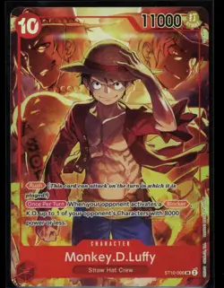 Monkey.D.Luffy Treasure Booster Set Promo ST10-006 SR Foil One Piece TCG - Image 1