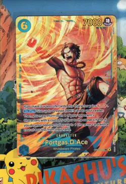 One Piece TCG Portgas D. Ace OP13-119 SEC Carrying On His Will Holo NM/M - Image 1