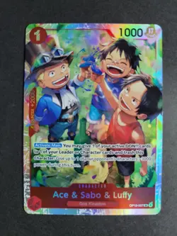 Ace & Sabo & Luffy OP13-007 SR Super Rare One Piece Carrying on His Will - Image 1