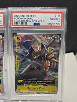 PSA 10 Sequential Set One Piece Illustration Box Vol 3 Zoro And Luffy - Image 3