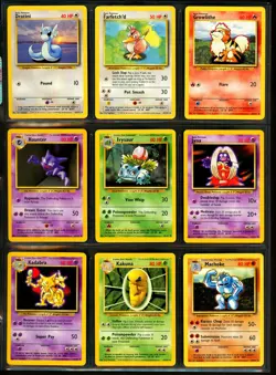 1999 Pokemon Base Set COMPLETE Unlimited Edition NON HOLO Cards #17-102 Lot RARE - Image 3