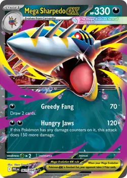 Mega Sharpedo ex - 061/094 - Rare - Phantasmal Flames - NM/LP Pokemon Card - Image 1