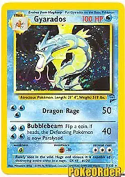 Pokemon BASE SET 2 Card 7/130 Gyarados - Image 1
