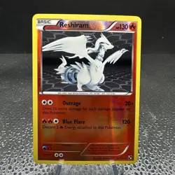 Pokemon TCG Reshiram Reverse Holo Rare Card 26/114 Black White - Image 1