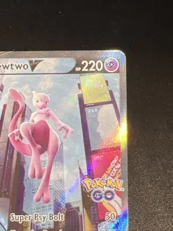 Mewtwo V 72/78 Pokemon Go TCG 2022 Mew Two Trading Card Collectible - Image 2