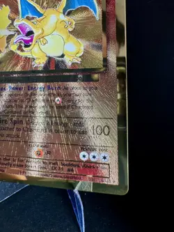 Pokemon TCG Charizard 4/102 Gold Metal Celebrations Ultra Premium Card NM - Image 2