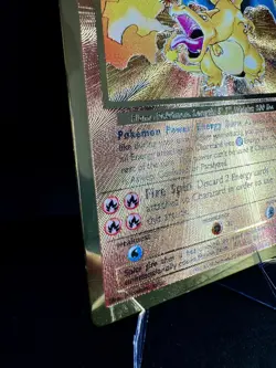 Pokemon TCG Charizard 4/102 Gold Metal Celebrations Ultra Premium Card NM - Image 5