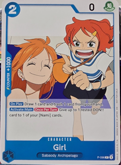 One Piece - OP14 / EB04 Pre-Release Card - Girl P-096 - English - Image 1