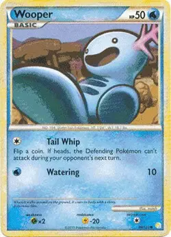 Pokemon HeartGold SoulSilver Card 88/123 Wooper - Image 1