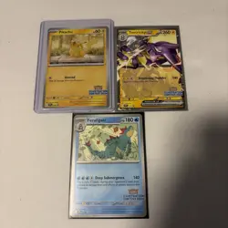 Pokemon Day 2024 Illustration Contest 3 Card Set Feraligatr, Pikachu, Toxtricity - Image 1