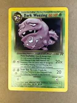 Dark Weezing 31/82 Team Rocket Regular Pokemon card in Near Mint / NM condition - Image 1