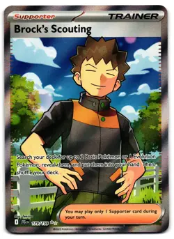 Brock's Scouting 179/159 - Journey Together Ultra Rare Pokemon TCG - M/LP Card - Image 1