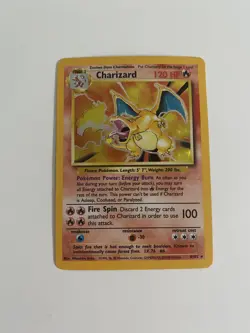Charizard 4/102 Unlimited Base Set Holo Pokemon Card 1999 NM- PSA Potential - Image 1