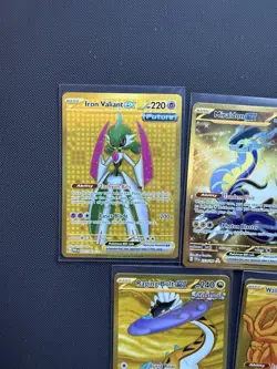 Pokemon Gold Hyper Rare Card Lot 5 of NM SV Temporal Paradox Prismatic Ex - Image 4