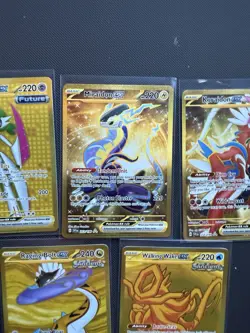 Pokemon Gold Hyper Rare Card Lot 5 of NM SV Temporal Paradox Prismatic Ex - Image 5