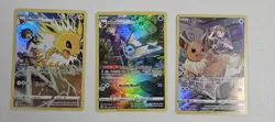 Pokemon TCG Jolteon TG04/TG30 Three Card Lot (Eevee + Vaporeon) NM Condition - Image 1