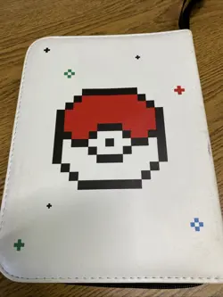 Pokemon Pikachu Zipper Binder White Case -EUC Trading Card Album Empty - Image 3