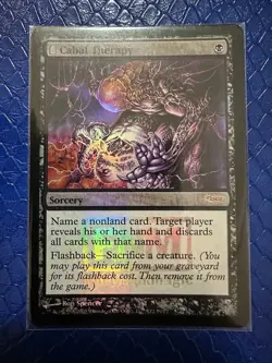 Magic the Gathering CABAL THERAPY #5/12 DCI Promo Foil FNM Black 2005 LP FOIL - Image 1