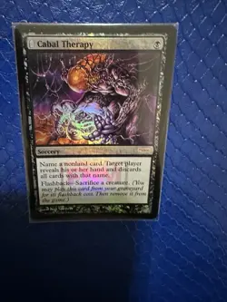 Magic the Gathering CABAL THERAPY #5/12 DCI Promo Foil FNM Black 2005 LP FOIL - Image 3