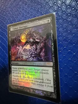 Magic the Gathering CABAL THERAPY #5/12 DCI Promo Foil FNM Black 2005 LP FOIL - Image 4