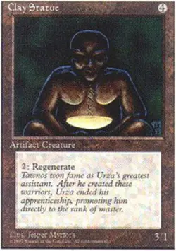 FBB Korean Clay Statue ~ Lightly Played 4th Edition Fourth Foreign Black Border - Image 1