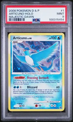 2008 POKEMON DIAMOND & PEARL MAJESTIC DAWN #1 ARTICUNO-HOLO PSA 9 - Image 1