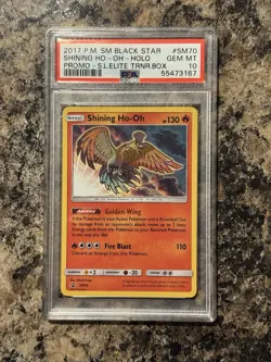PSA 10 Shining Ho-Oh SM70 Pokemon TCG Promo - Image 1