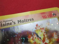 Pokemon Blaine's Moltres 1/132 Gym Heroes Holo 1st Edition MP - Image 3