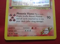 Pokemon Blaine's Moltres 1/132 Gym Heroes Holo 1st Edition MP - Image 4