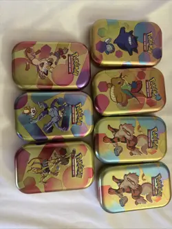 Pokemon 151 Mini Tins Empty, Lot of 7 ALL EMPTY TINS - Image 1