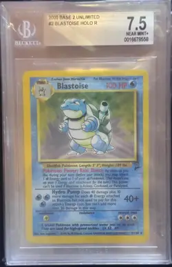 2000 Pokemon Base Set 2 Blastoise #2 BGS 7.5 - Image 1