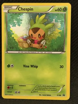 Chespin XY88 Cosmos Holo Pokemon Collector Chest Promo Black Star LP 2015 - Image 1
