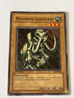Yu-Gi-Oh! 1st Edition LOB-009 "Mammoth Graveyard" Near Mint Never Played With - Image 1