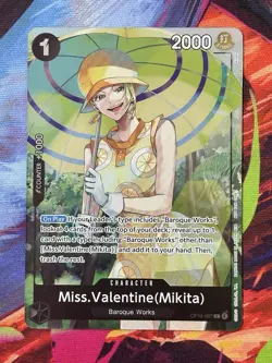 Miss.Valentine Mikita Dash Pack Promo OP14-087 One Piece TCG English - Image 1