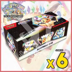 Pokemon TCG: Prismatic Evolutions Surprise Box Case | 24 Packs & 6 Promo Cards - Image 1