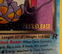 Pokemon Card - Dark Gyarados 8/82 Team Rocket Prerelease Stamped Holo Rare LP - Image 3