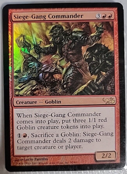 Siege-Gang Commander FOIL Elves vs. Goblins Red Rare MAGIC CARD - Image 1