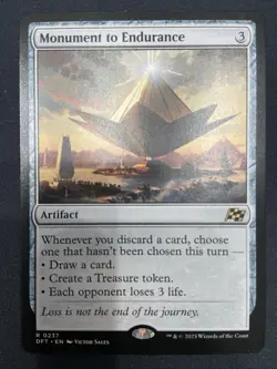 Magic the Gathering Monument to Endurance DFT 0237 Aetherdrift Rare Card - Image 1