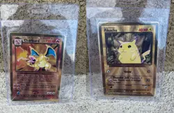 Pikachu #58, Charizard Gold #4/102, NM Celebrations Promo Metal Pokemon Card - Image 1