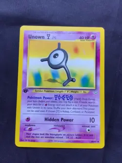 Pokemon Cards: 1st Edition Neo Revelation Uncommon: Unown Y 40/64 - Image 1