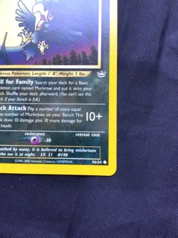 Pokemon Cards: 1st Edition Neo Revelation Common: Murkrow 46/64 - Image 4