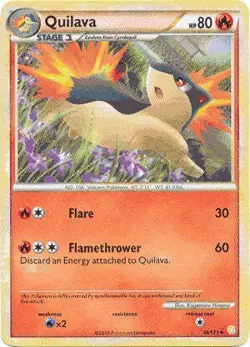 Pokemon HeartGold SoulSilver Card 49/123 Quilava - Image 1