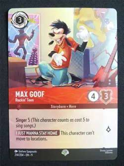 Max Goof Rockin' Teen 214/204 Foil - Lorcana Card #138 - Image 1